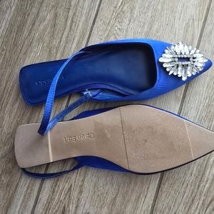 Blue Satin Women's Shoes